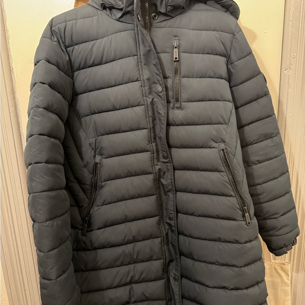 Stylish Puffer Coat in Dark Gray